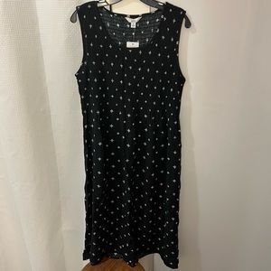 NWT Croft & Barrow Black Dress with Pockets - Sleeveless - Size L